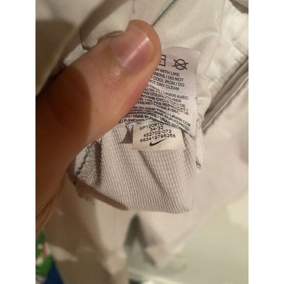 Nike Golf Mens 34x32 Cream Tour Performance Flex Tech Pants 452702 - Picture 9 of 12